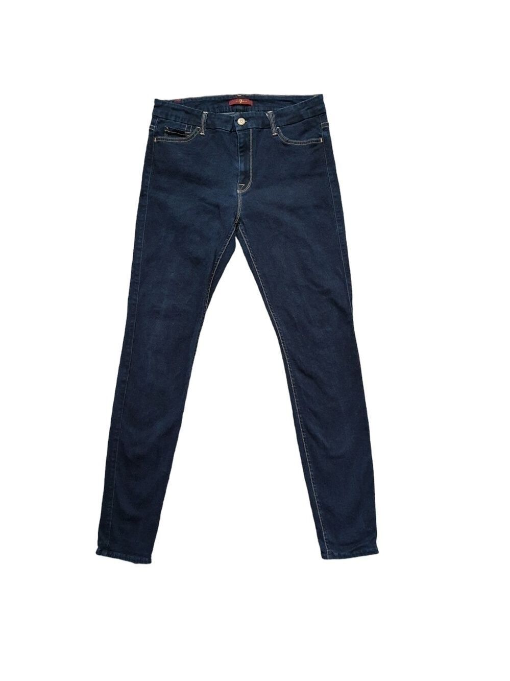 7 for all Mankind Dark Wash Skinny Jeans, Size 30, 7FAM